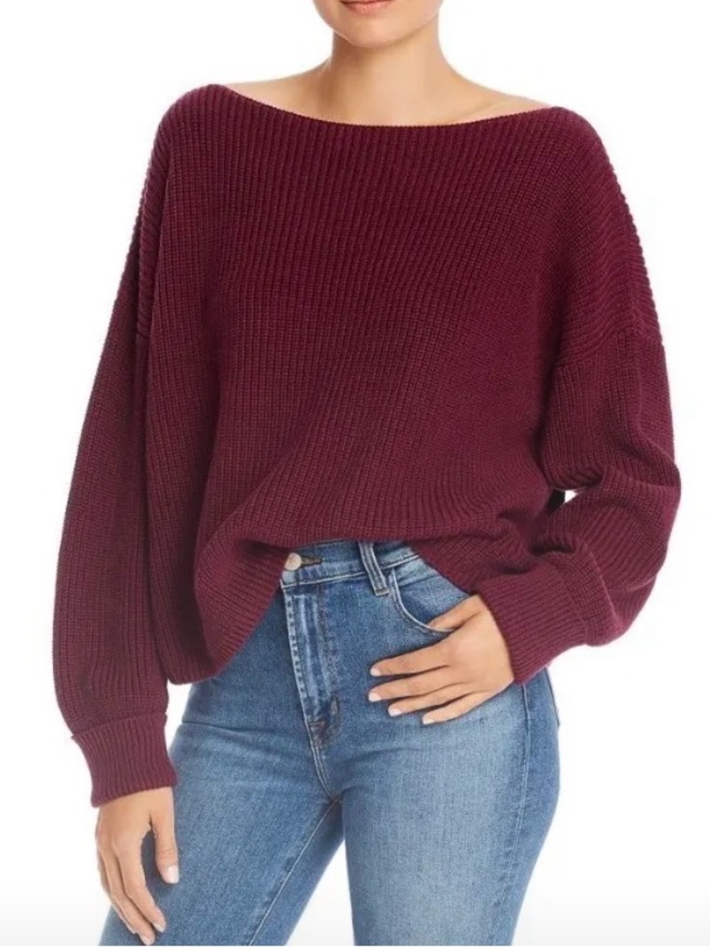French Connection Millie Mozart Knits Cotton Boat Neck Sweater